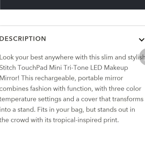 Impressions X Disney's Lilo & Stitch Touch Pad Mini Tri Tone LED Makeup Mirror - Picture 9 of 9